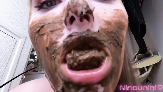 Ninounini - PANTIES & EATING (+ BONUS VIDEO): I pee 3 times and shit in my panties before eating my shit and fisting my ass! (SCAT / SCAT / PISS x3 / PANTIES FISTING / HARD ANAL / ATM / ATP)