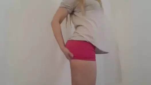 Thefartbabes - Pink cotton shorts poop