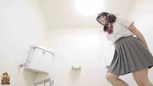 SR090 08 6 viewing angles of beautiful japanese schoolgirls farting and pooping on toilet. VOL. 3