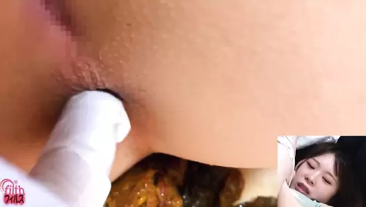 FF-631 04 Drunken woman defecating after enema assault