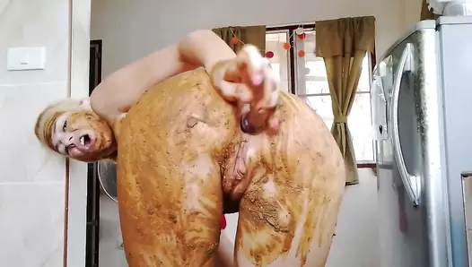 MissAnja - Naughty Scat Girl, Shit Smearing, Licking, Fucking