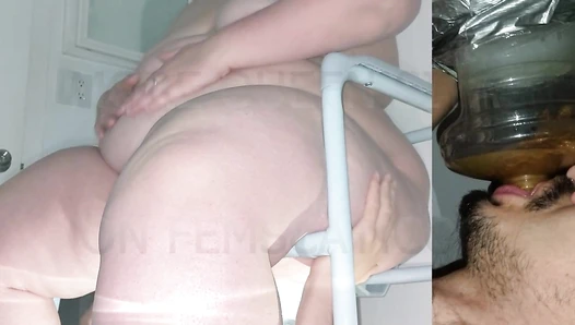 SSBBW Queen Siya - I supervise him to make sure he finishes EVERYTHING this time