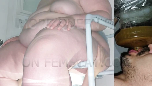 SSBBW Queen Siya - I supervise him to make sure he finishes EVERYTHING this time