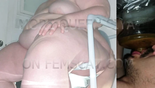 SSBBW Queen Siya - I supervise him to make sure he finishes EVERYTHING this time