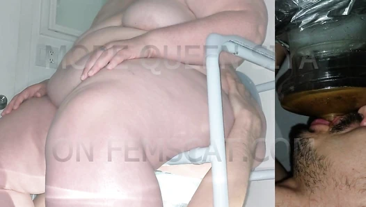 SSBBW Queen Siya - I supervise him to make sure he finishes EVERYTHING this time