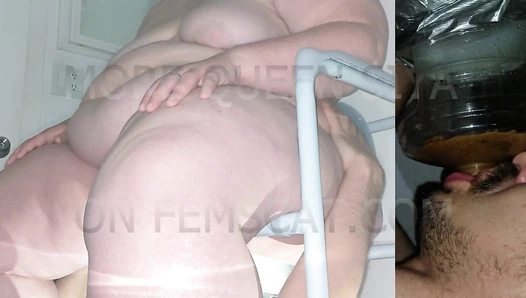 SSBBW Queen Siya - I supervise him to make sure he finishes EVERYTHING this time