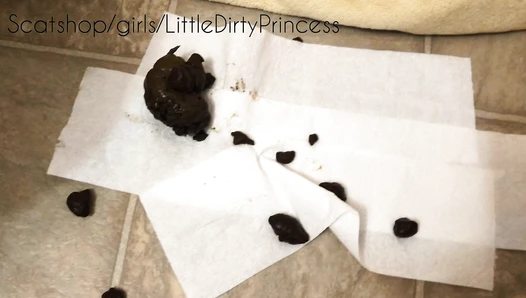 LittleDirtyPrincess - Watch my asshole stretch wide for these 3 hard poops!