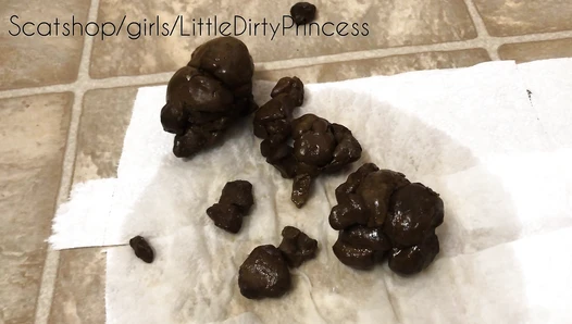 LittleDirtyPrincess - Watch my asshole stretch wide for these 3 hard poops!
