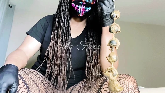VidaFoxx - Mask Fetishism and Big Anal Beads in my Shitty Ass
