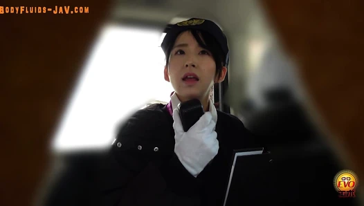 DLEE-815 Hidden camera footage of a beautiful bus guide taking extremely thick poops