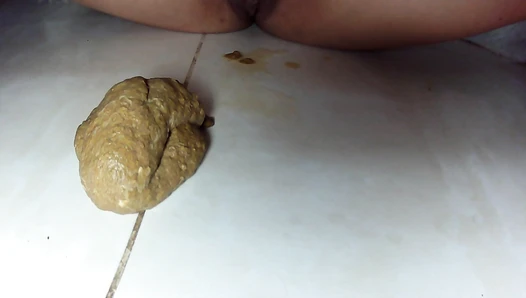 NataschaDirty - closeup of fat poop and clean with paper