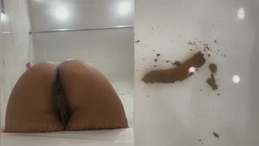 NastyAzzLaLa - Bathtub water poop and piss, Amateur Collection, 