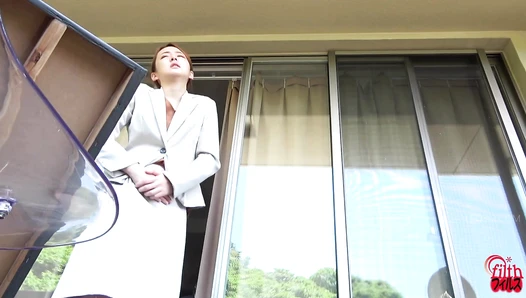 FF-510 05 An office lady having a secret poop at the workplace