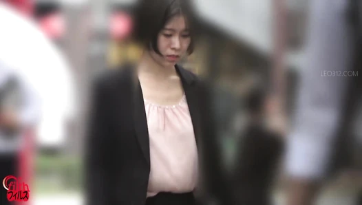 FF-510 05 An office lady having a secret poop at the workplace
