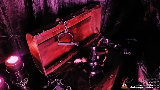 SlutOrgasma - Gothic shit play swallowing and dildo throating