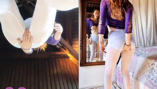 Kitty Skatt - Messy voyeur mirror masturbation