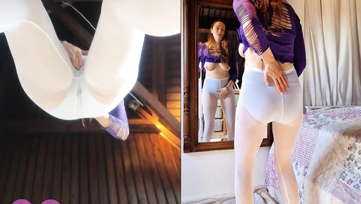 Kitty Skatt - Messy voyeur mirror masturbation