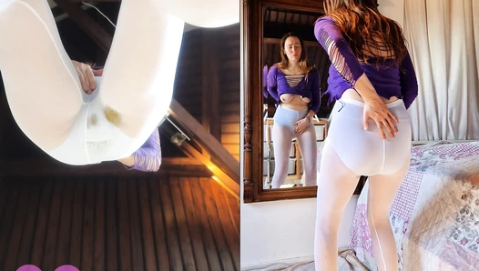 Kitty Skatt - Messy voyeur mirror masturbation
