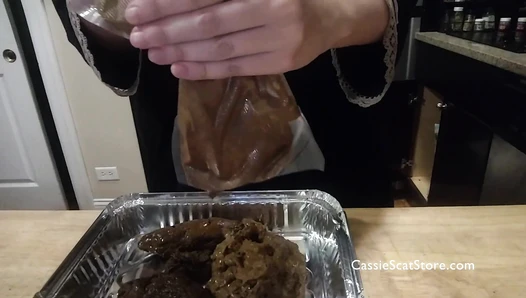 CassieScat - 1 Firm+1 Mushy Poo+Chocolate=Your Dessert