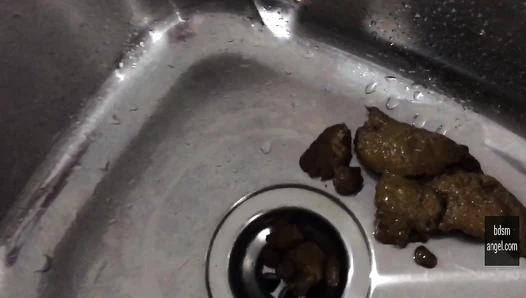 BDSMangel - Pee & Poop in Kitchen Sink