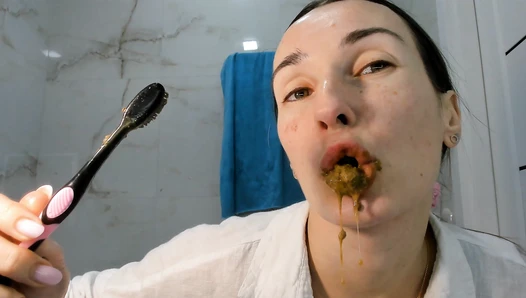 OksiLove - let’s brush my teeth with poop paste