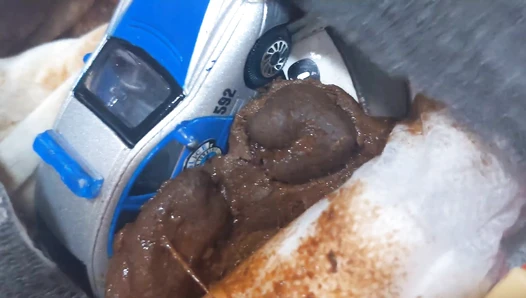 PooGirlSofia - Messy Vintage Toy Car Fetish custom video (Extended Version)