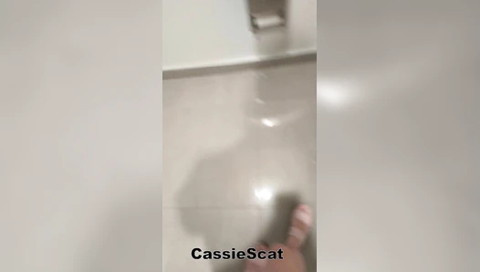 CassieScat - Using Public Toilet to Take a Shit