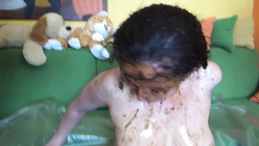 dirtyscatgirl - dominant old man and scat slave Victoria