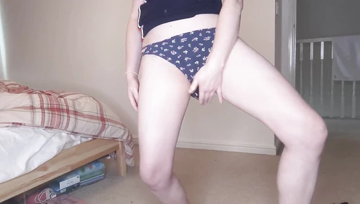 PooGirlSofia - Playing in blue panty mess