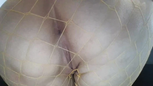 thefartbabes - Orange Fishnets Pee Fart