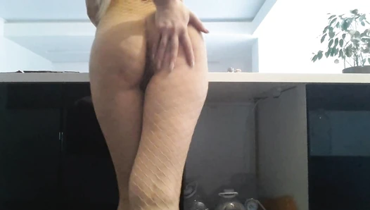 thefartbabes - Orange Fishnets Pee Fart