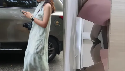 Peeing While Shopping on a Pedestrian Street, , 