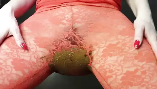 Thefartbabes - Red Smeared Tights