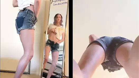 Mysluttyeviltwin - PantyPooping Mirror Masturbation