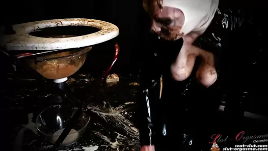 SlutOrgasma - Extreme shit and puke swallowing toilet slave