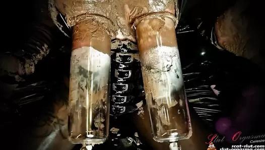 SlutOrgasma - Scat-Slut Celeste extreme vacuum shit udders