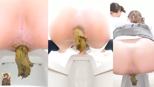 SR077 04 6 viewing angles of beautiful japanese schoolgirls farting and pooping on toilet. VOL. 2