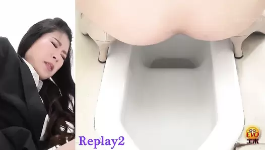 DLEE-465 02 Toilet voyeur: anal opening diarrhea stool shows all things in the intestines