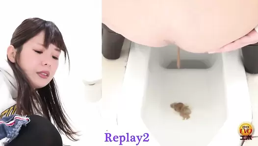 DLEE-465 02 Toilet voyeur: anal opening diarrhea stool shows all things in the intestines