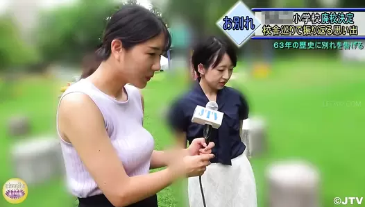 SL-542 05 Behind the scenes of the local TV crew. Female announcers defecate during live broadcast