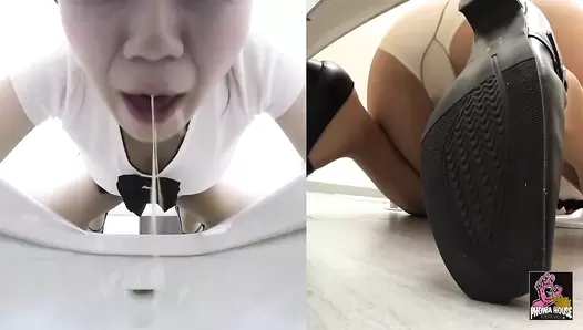 PGFD-005 06 Office Girls Food Poisoning. Puke?, Perverse Family, 
