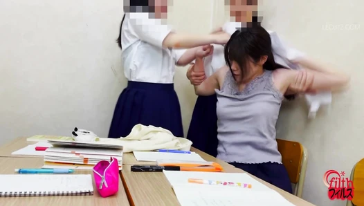 FF-675 02 Schoolgirls bullying schoolgirls with an enema. Abominating poop leakage! VOL. 2