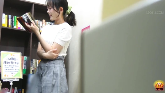 EE-799 03 Hidden camera footage of defecation in a bookstore: womens sudden urge to poop.