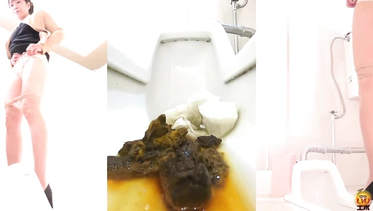 EE-555 04 Peeping on big shits and farts on western and japanese style toilets. Girls pushing hard! VOL. 3