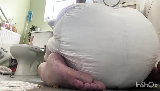 Kinkylilqt - Anal Fuck Messy Marshmellow Diaper Enema