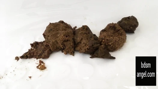 BDSMangel - Close View - SLOW teasing out poo